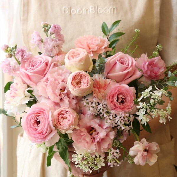 블룸블룸본점,[꽃다발]올 핑크 꽃다발
